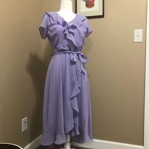 Lavender ruffle dress